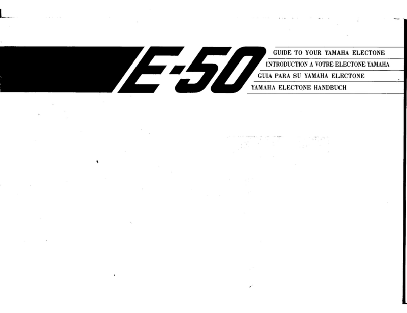 Yamaha Electone E-50 User manual