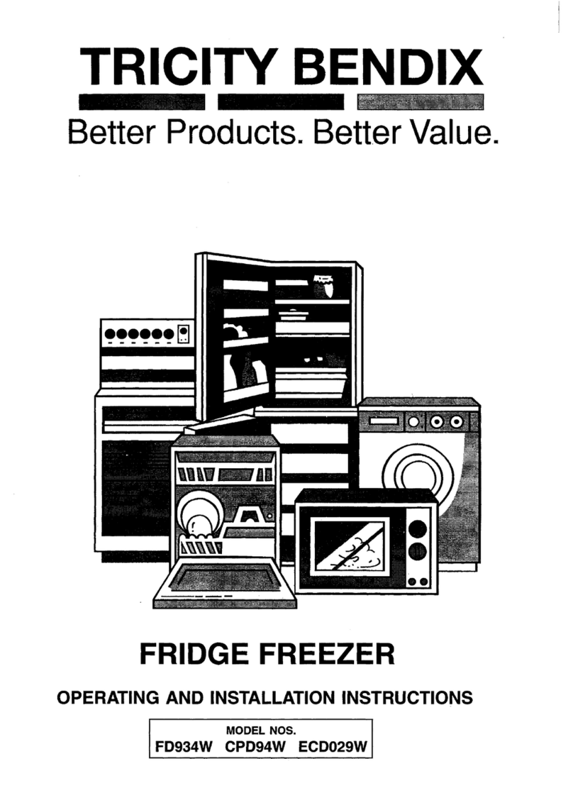 Tricity Bendix FD934W User manual