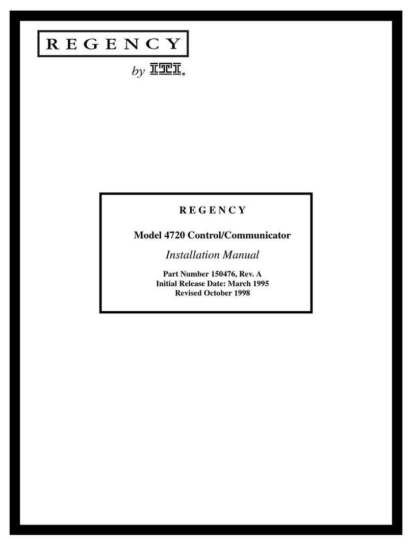 Regency 4720 User manual