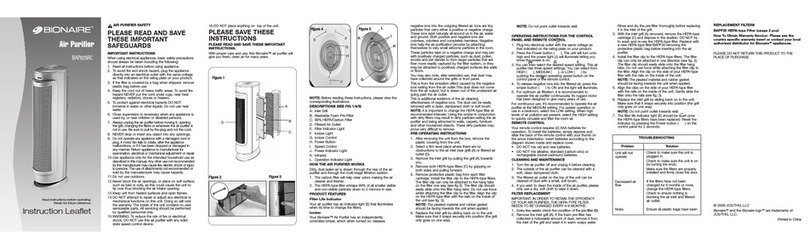 Bionaire BAP825RC Manual