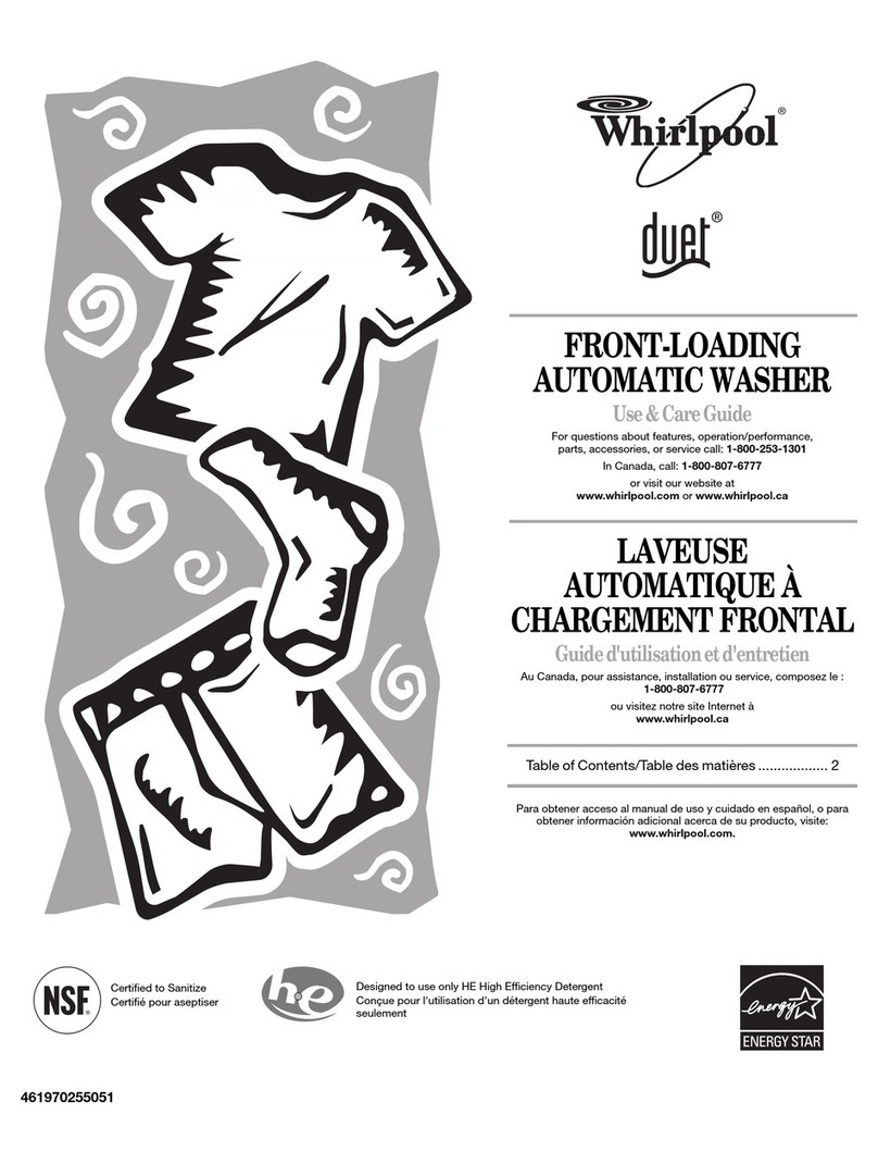 Whirlpool FRONT-LOADINGAUTOMATIC WASHER User manual