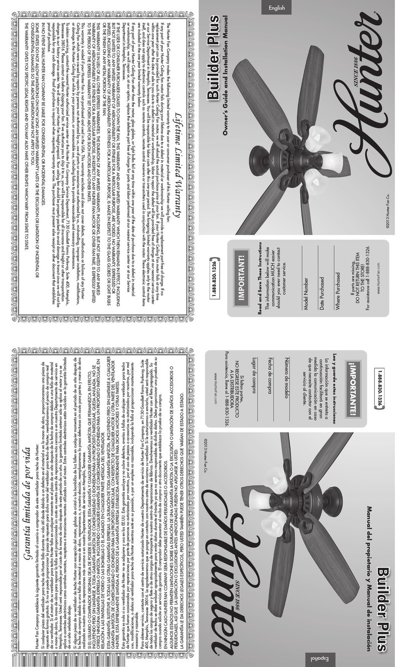 Hunter Builder Plus Instruction manual
