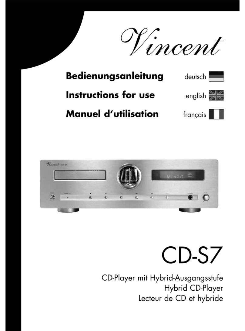 VINCENT CD-S7 User manual