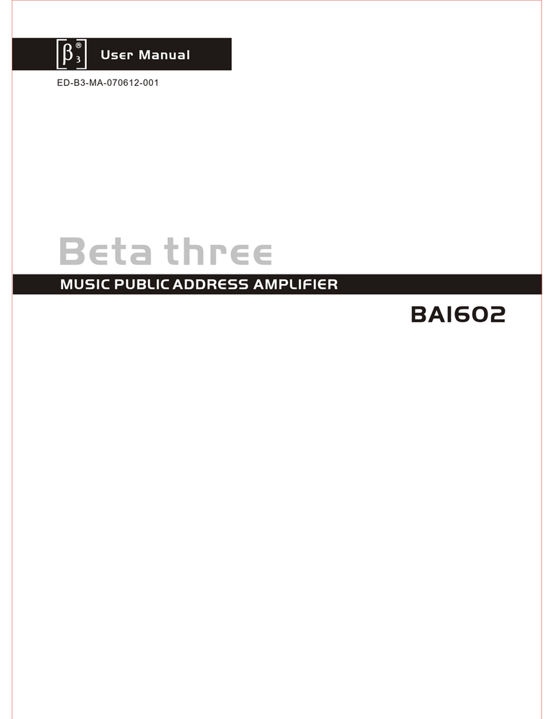 Beta Three BA1602 User manual