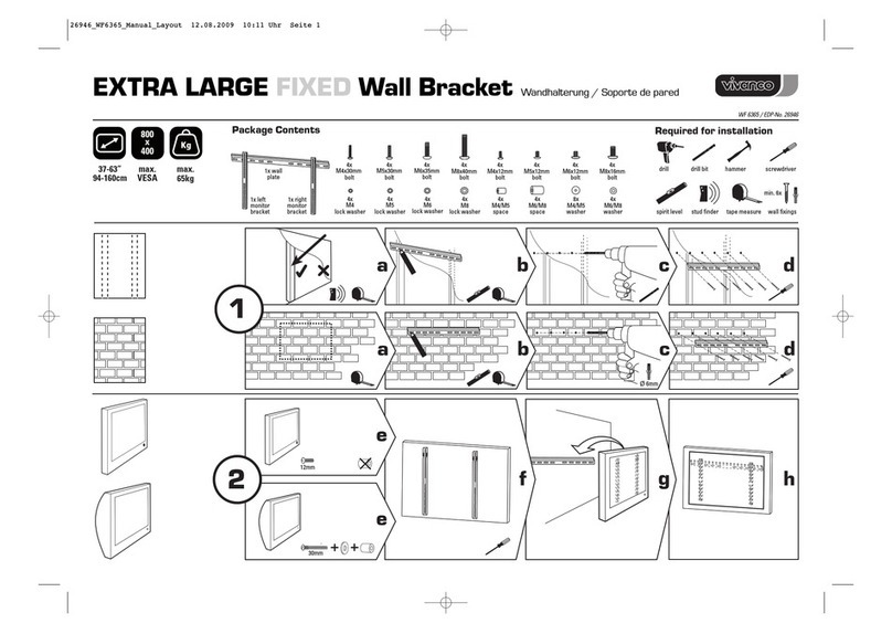 Vivanco EXTRA LARGE FIXED BRACKET - PROGRAMMING User manual