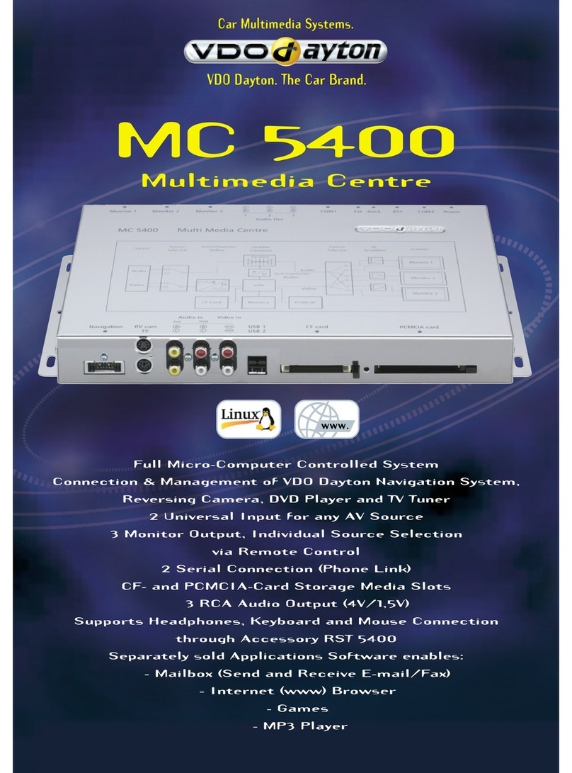 VDO MC 5400 - User manual