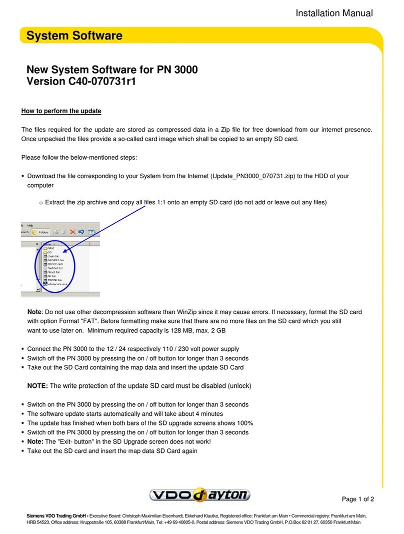 VDO PN 3000 - User manual