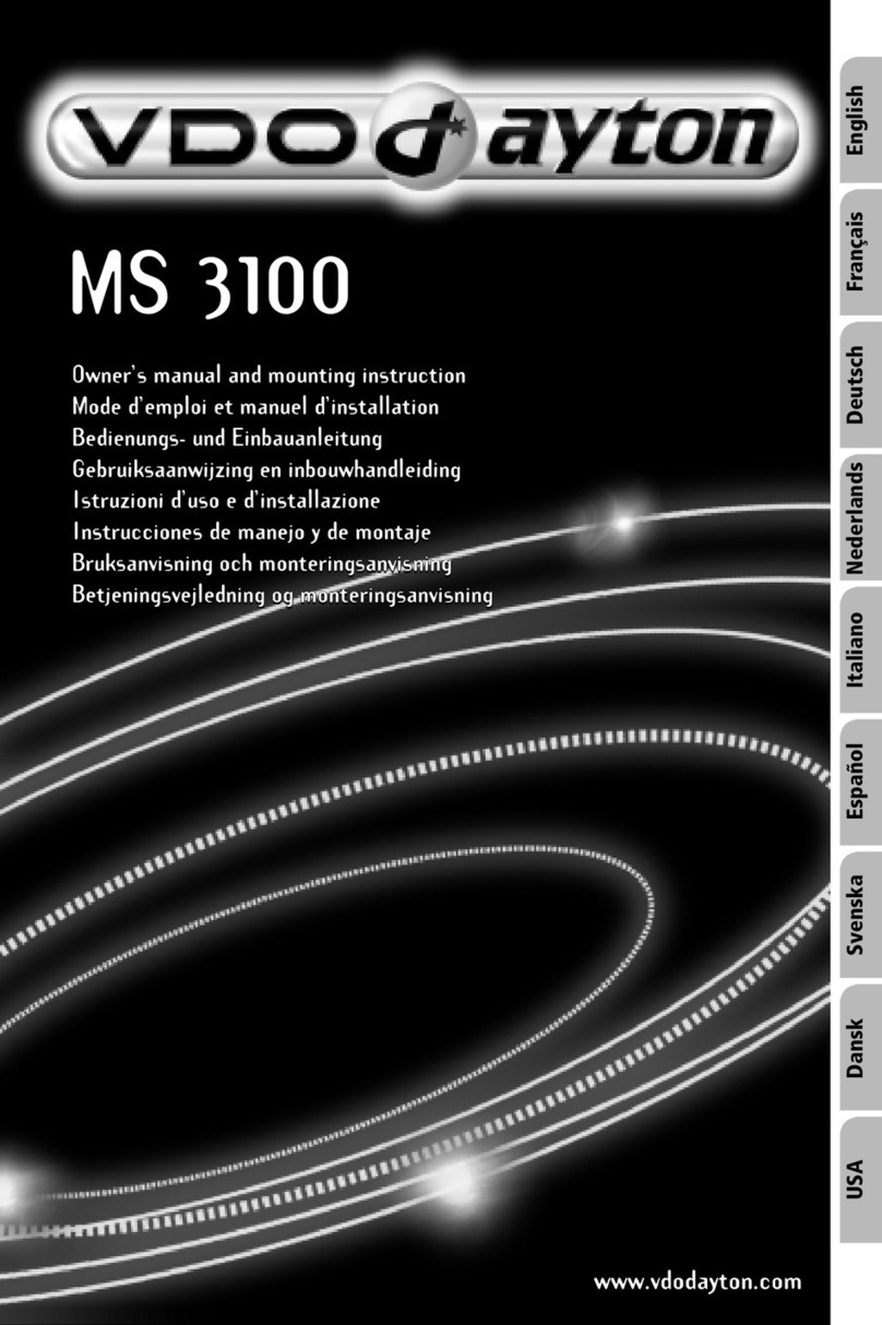 VDO MS 3100 - User manual