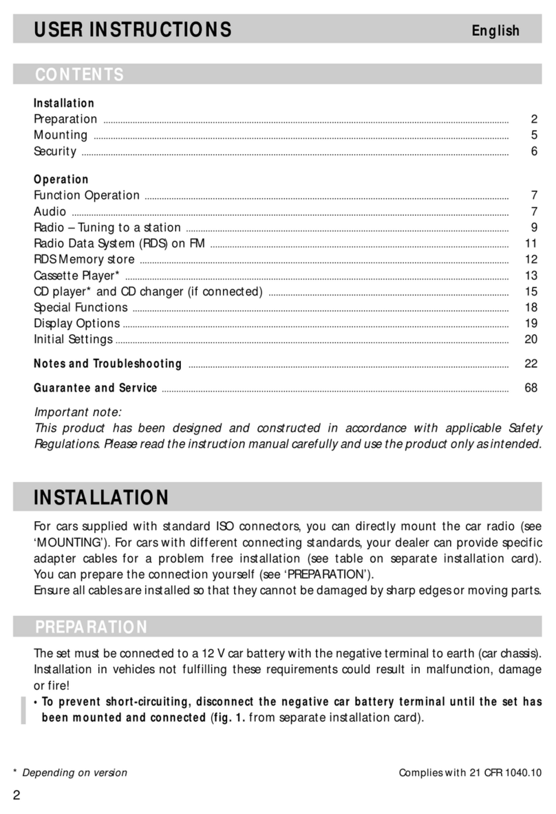 VDO CD 3100 - User manual