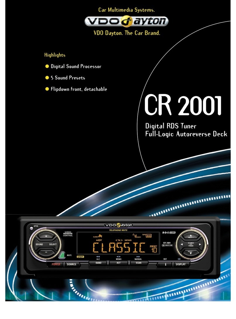 VDO CR 2001 User manual