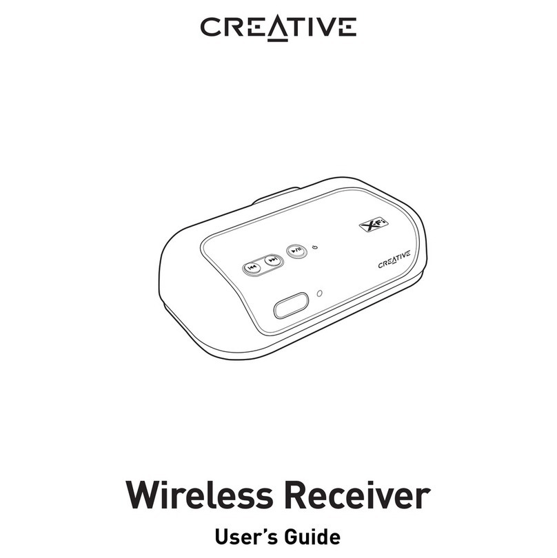 Creative WIRELESS RECEIVER User manual Creative WIRELESS RECEIVER User manual