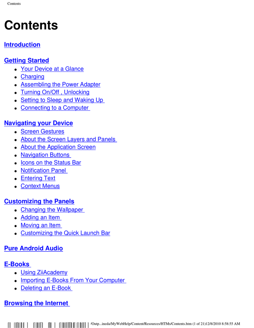 Creative ZiiO 10 User manual