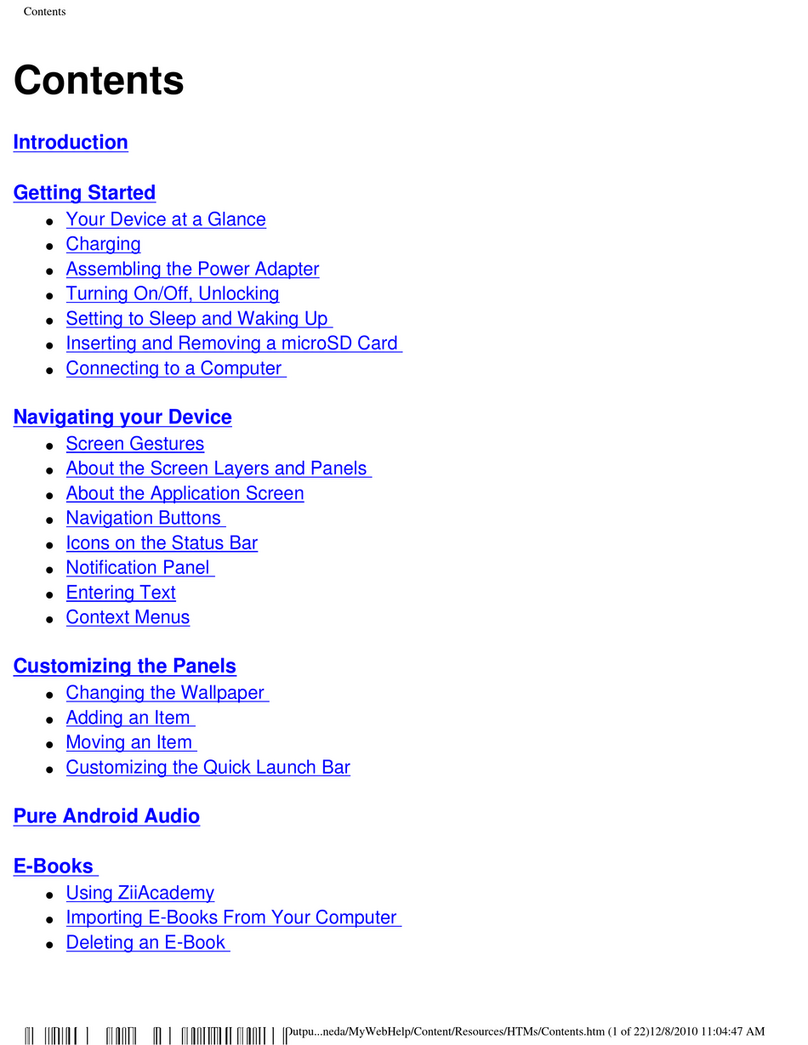 Creative ZiiO 7 User manual