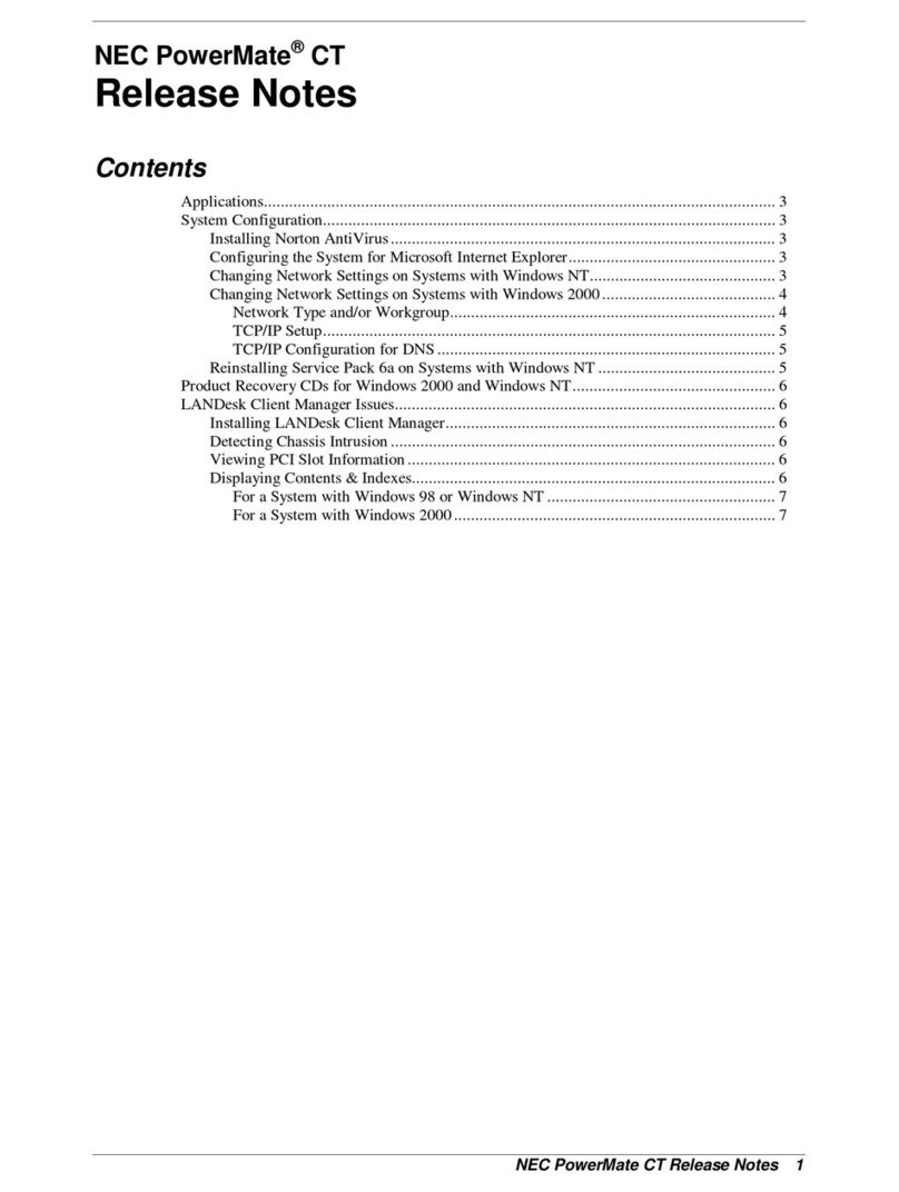 NEC PowerMate CT Instruction Manual
