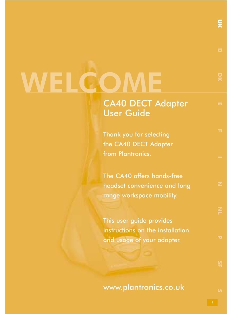 Plantronics CA40 DECT User manual