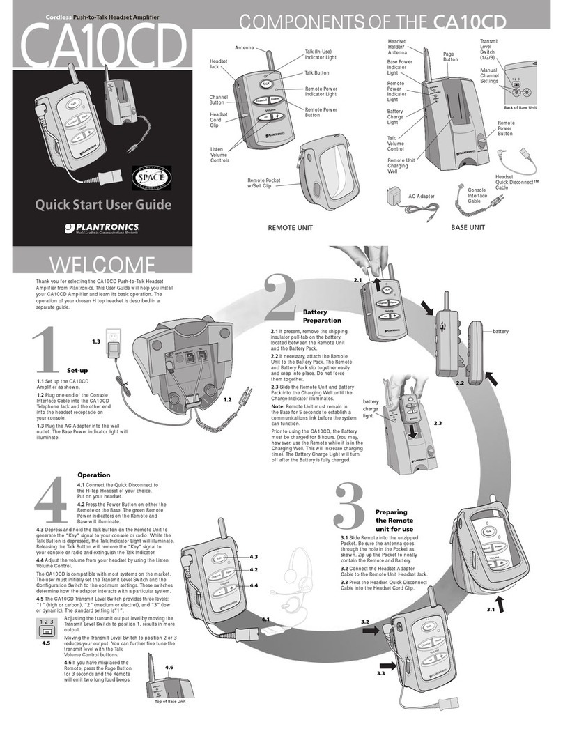 Plantronics CA10CD Setup guide