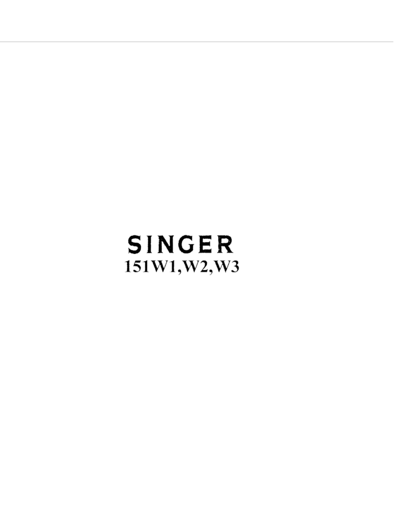 Singer 151W1 Quick start guide