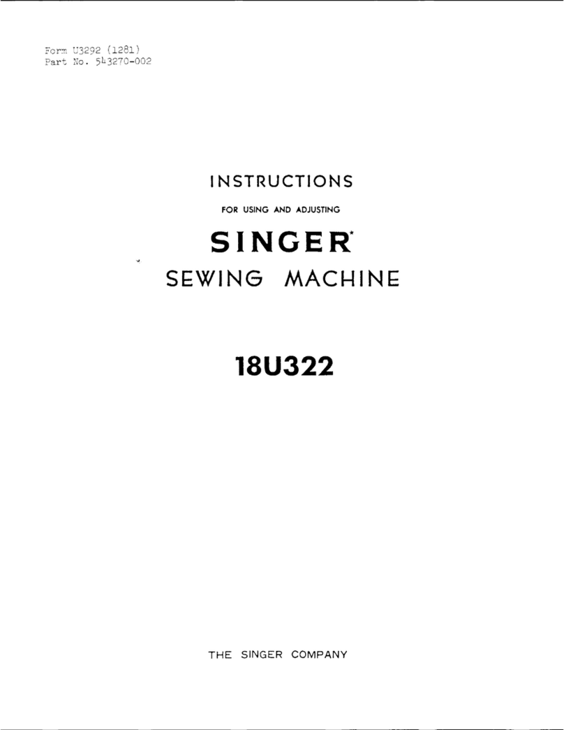 Singer 18U322 Quick start guide