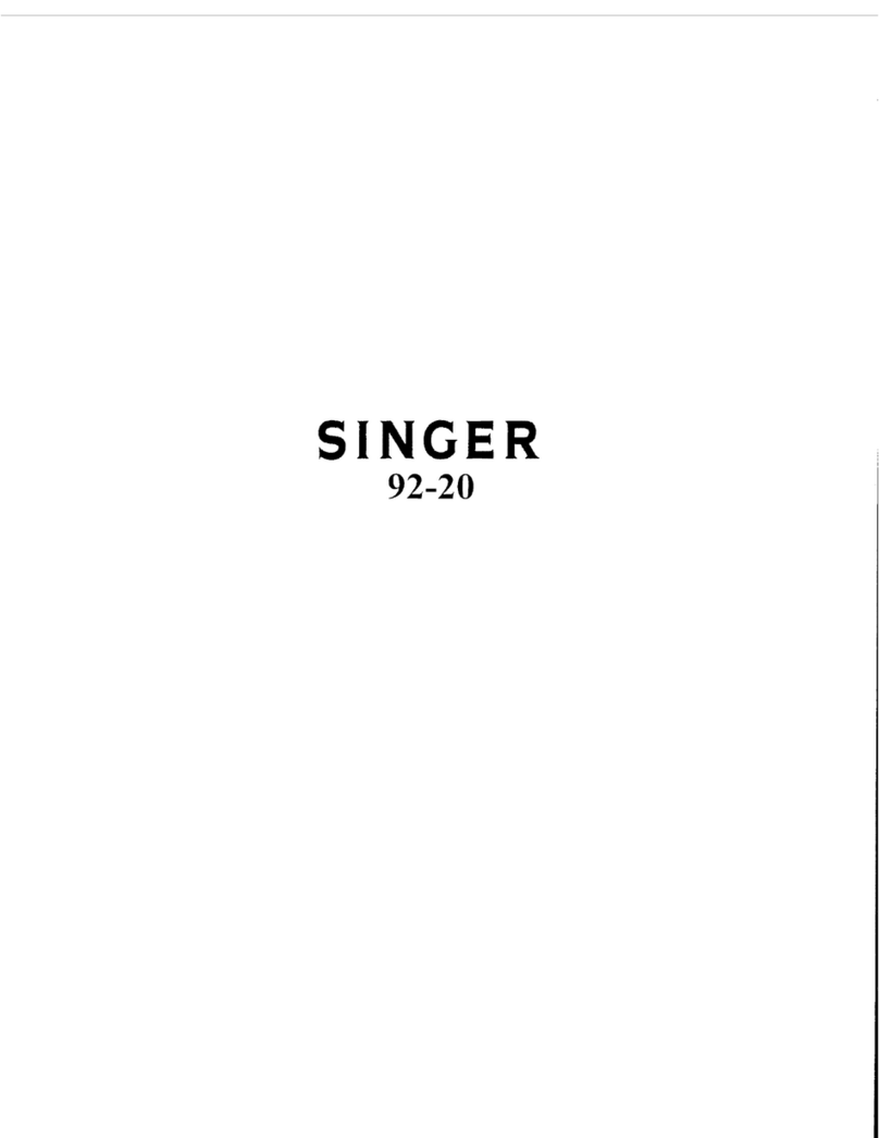 Singer 92-20 Quick start guide