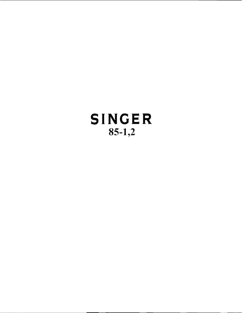 Singer 85-1 Installation and operation manual