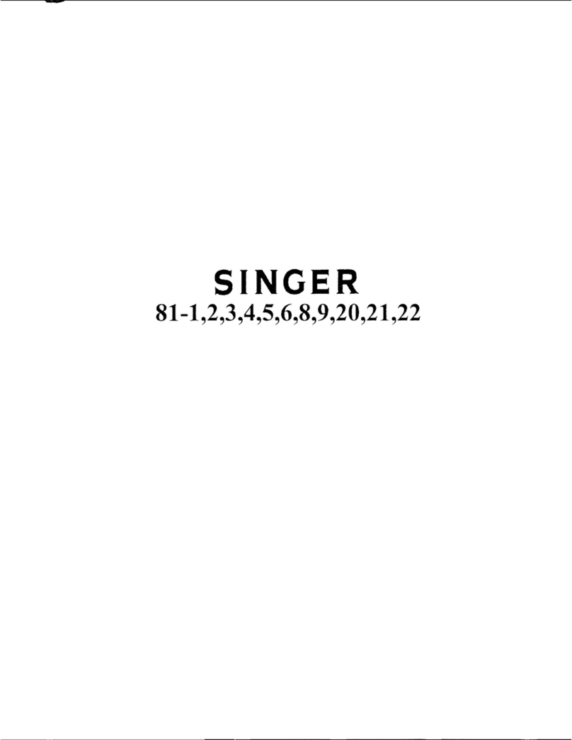 Singer 81-1 Installation and operation manual