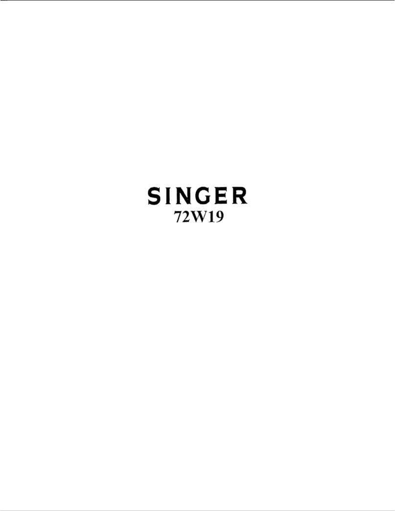 Singer 72W19 User manual