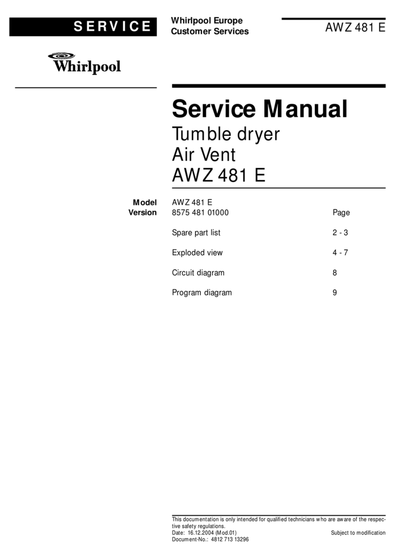 Whirlpool AWZ 481 E - SERVICE User manual