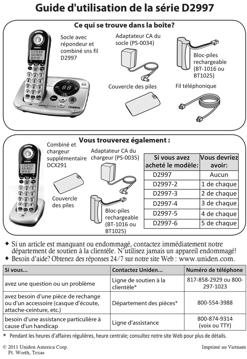 Uniden D2997 Service manual