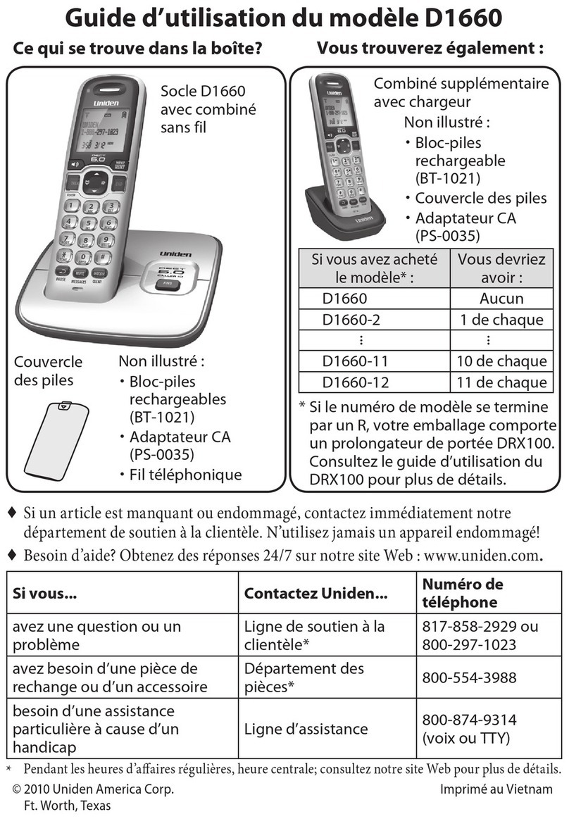 Uniden D1660 Service manual