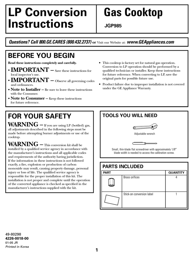 GE JGP985BEJBB User manual GE JGP985BEJBB User manual