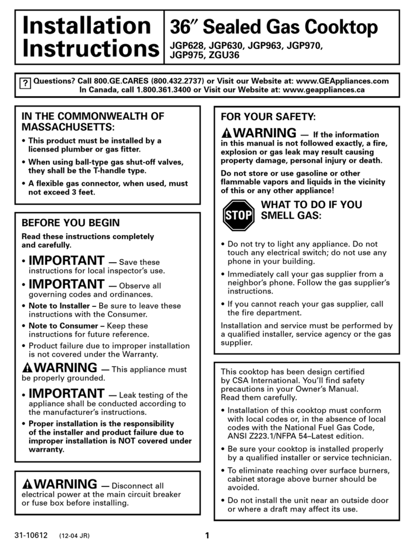 GE JGP633SETSS User manual