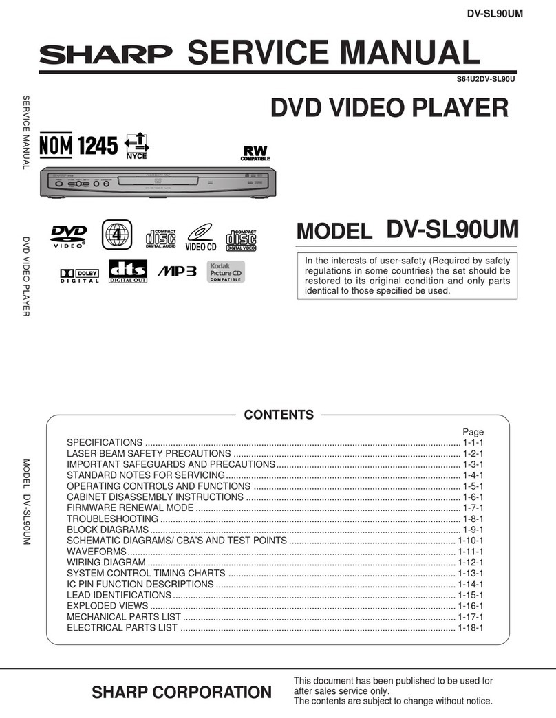 Sharp DV-SL90UM User manual