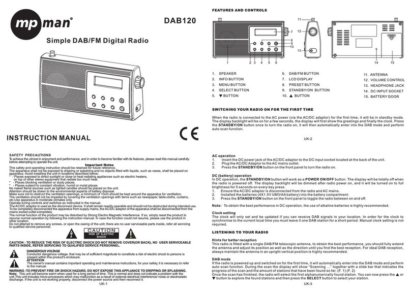 MP-Man DAB120 User manual