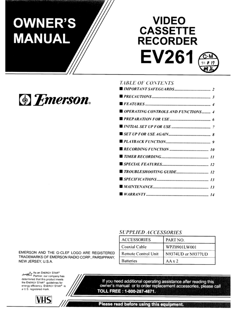 Emerson EV261 User manual