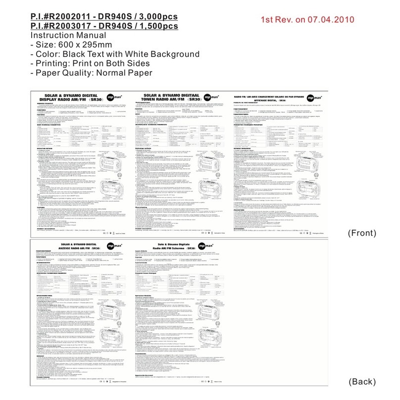 MP-Man SR30 User manual