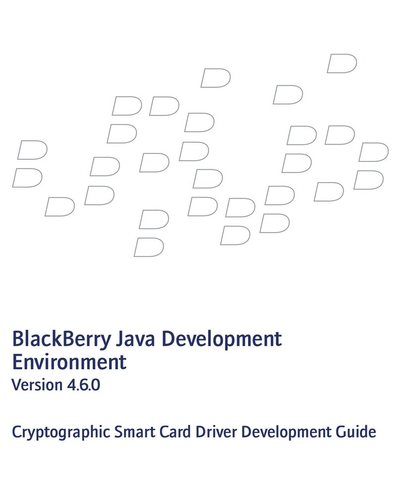 Blackbe;rry JAVA DEVELOPMENT ENVIRONMENT - - CRYPTOGRAPHIC SMART CARD DRIVER - DEVELOPMENT... User manual