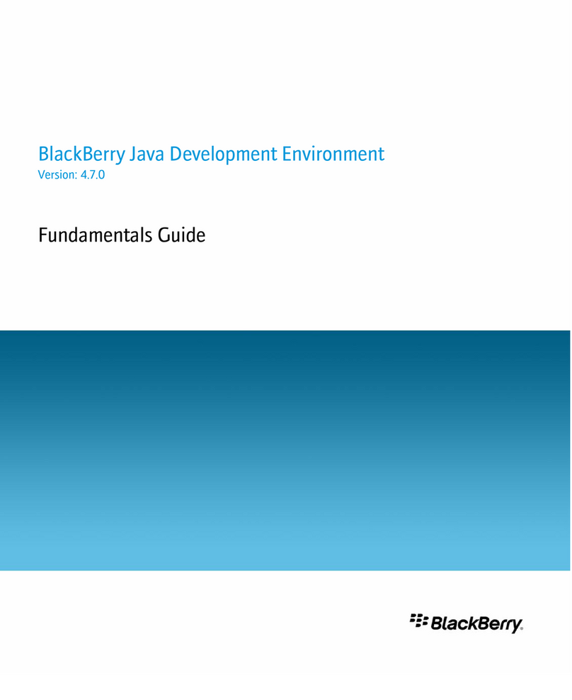 Blackbe;rry JAVA DEVELOPMENT ENVIRONMENT - - FUNDAMENTALS... User manual