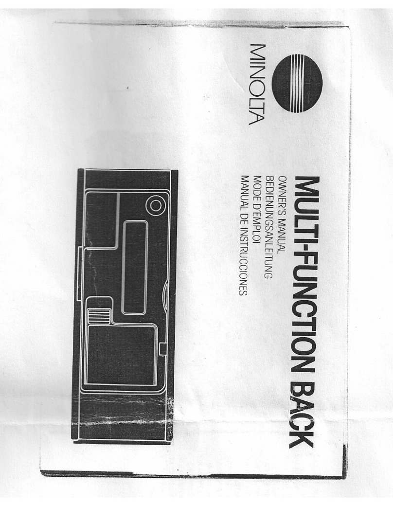 Minolta MULTI-FUNCTION BACK User manual