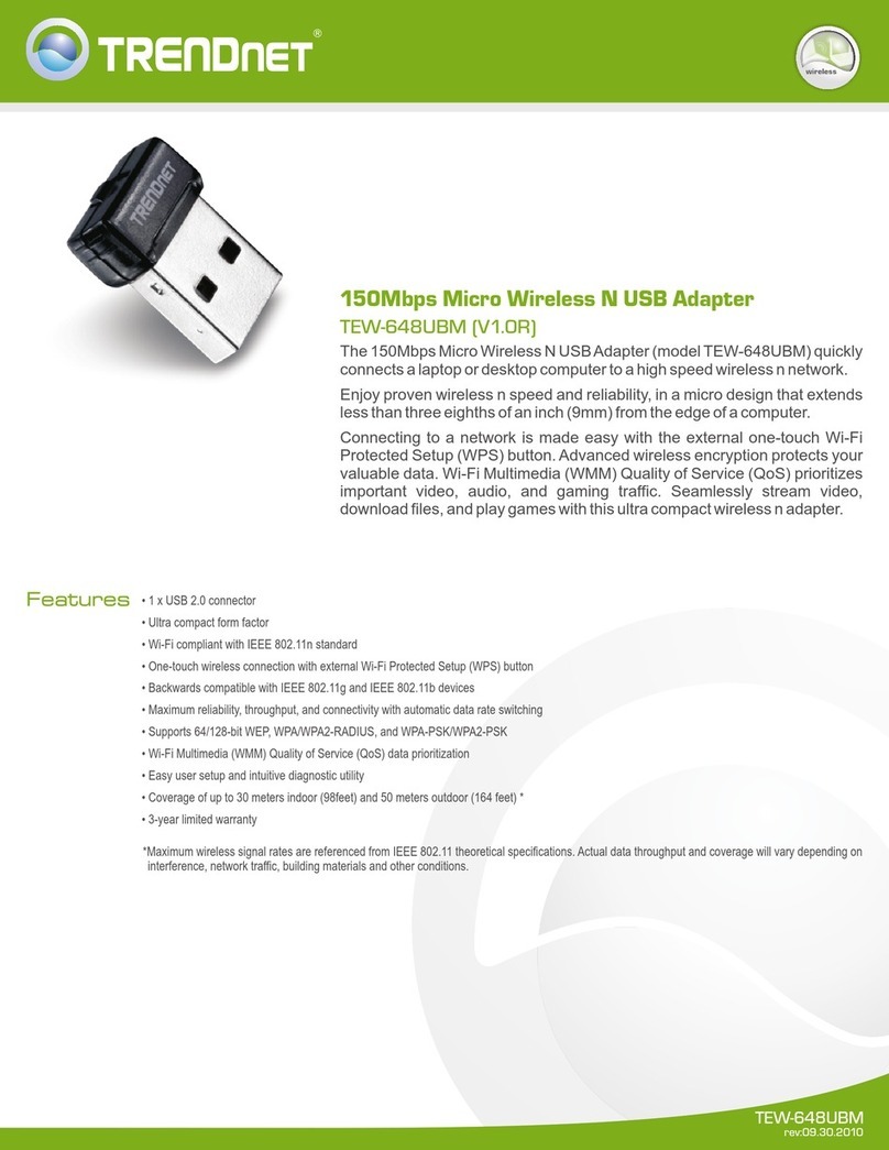 TRENDnet TEW-648UBM User manual