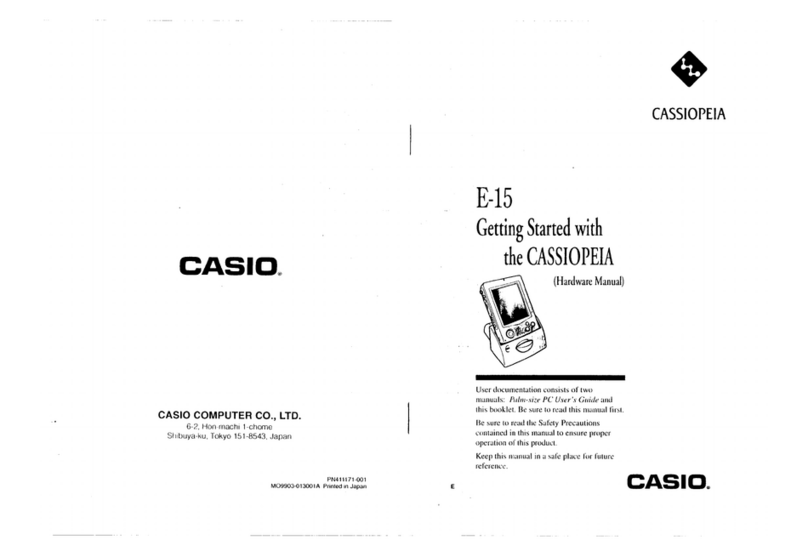Casio CASSIOPEIA E-15 User manual