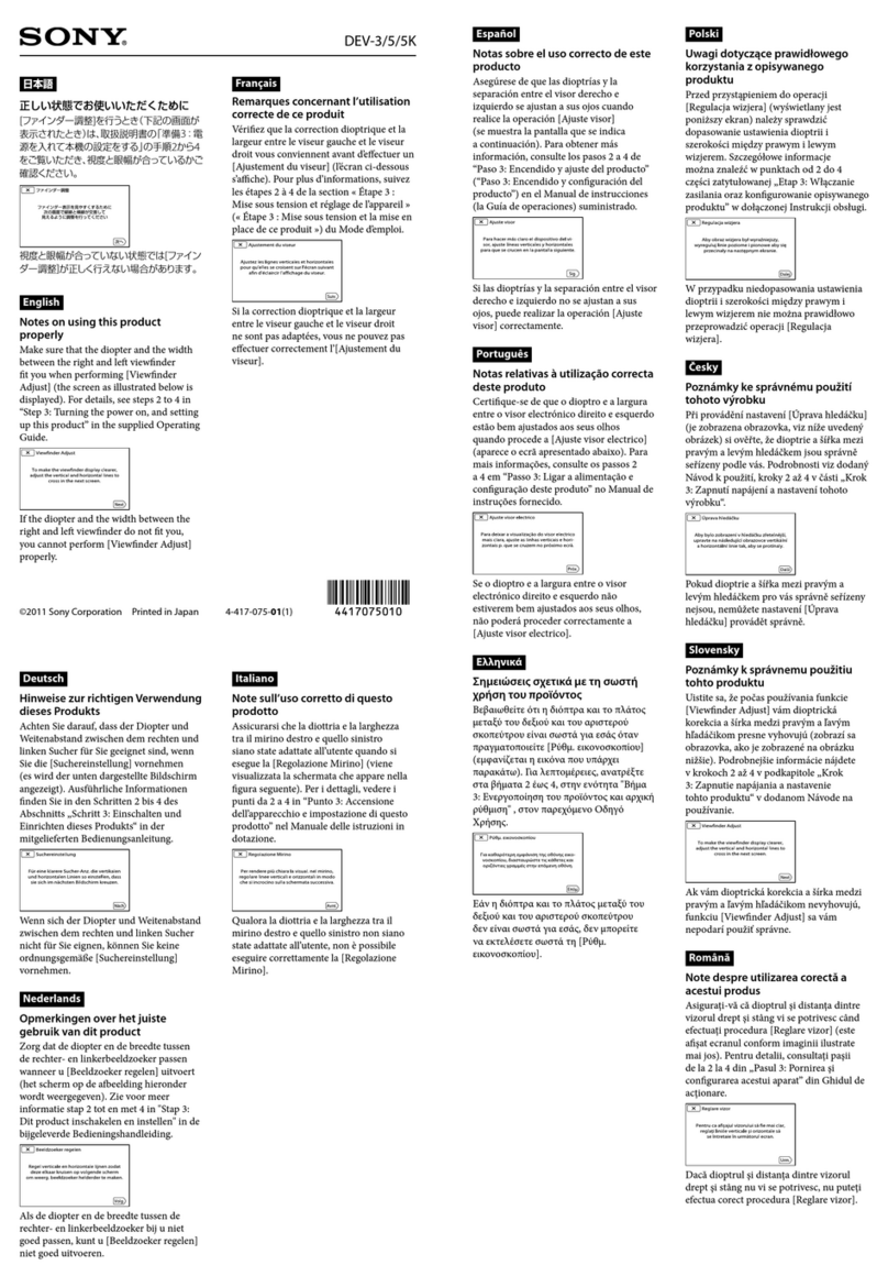 Sony DEV-3 Digital Recording Binoculars Guide