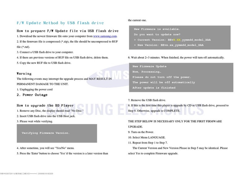 Samsung BD-P3600A Technical manual