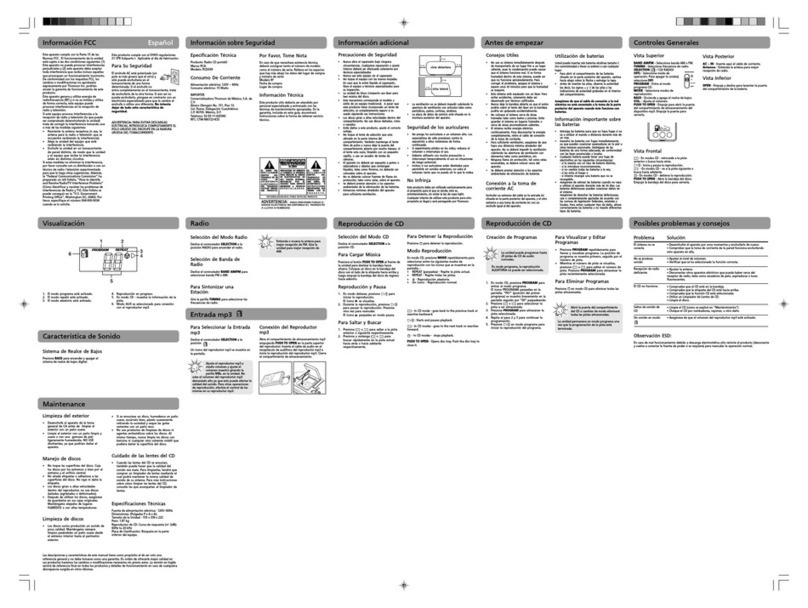 RCA RCD039 User manual