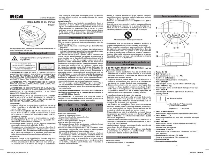 RCA RCD331 Instruction Manual