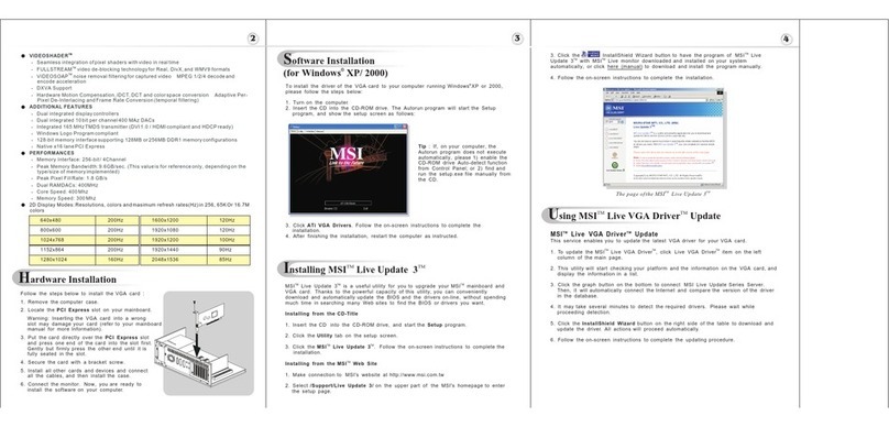 MSI RX600PRO-TD128 User manual