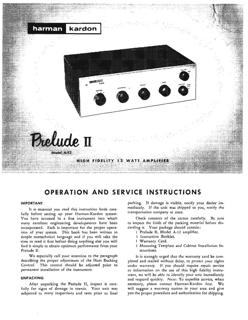 Harman Kardon A12 Operation manual
