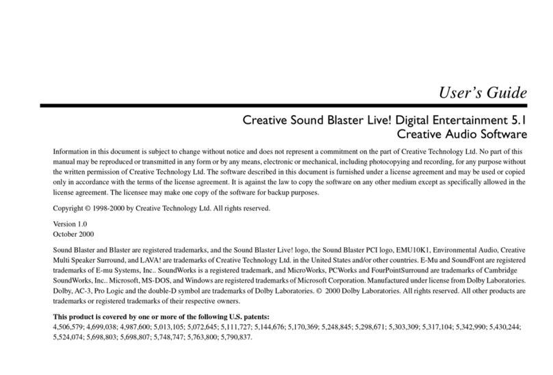 Creative SB0100 User manual