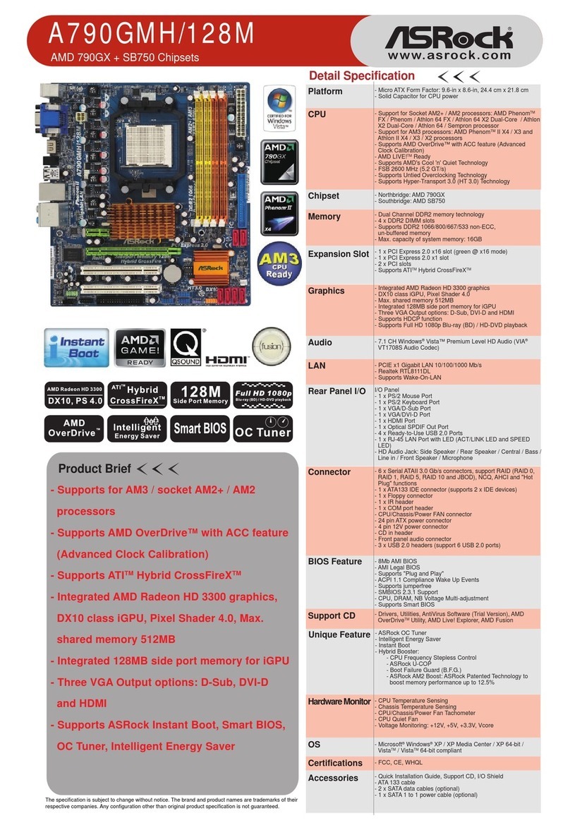ASROCK A790GMH128M User manual
