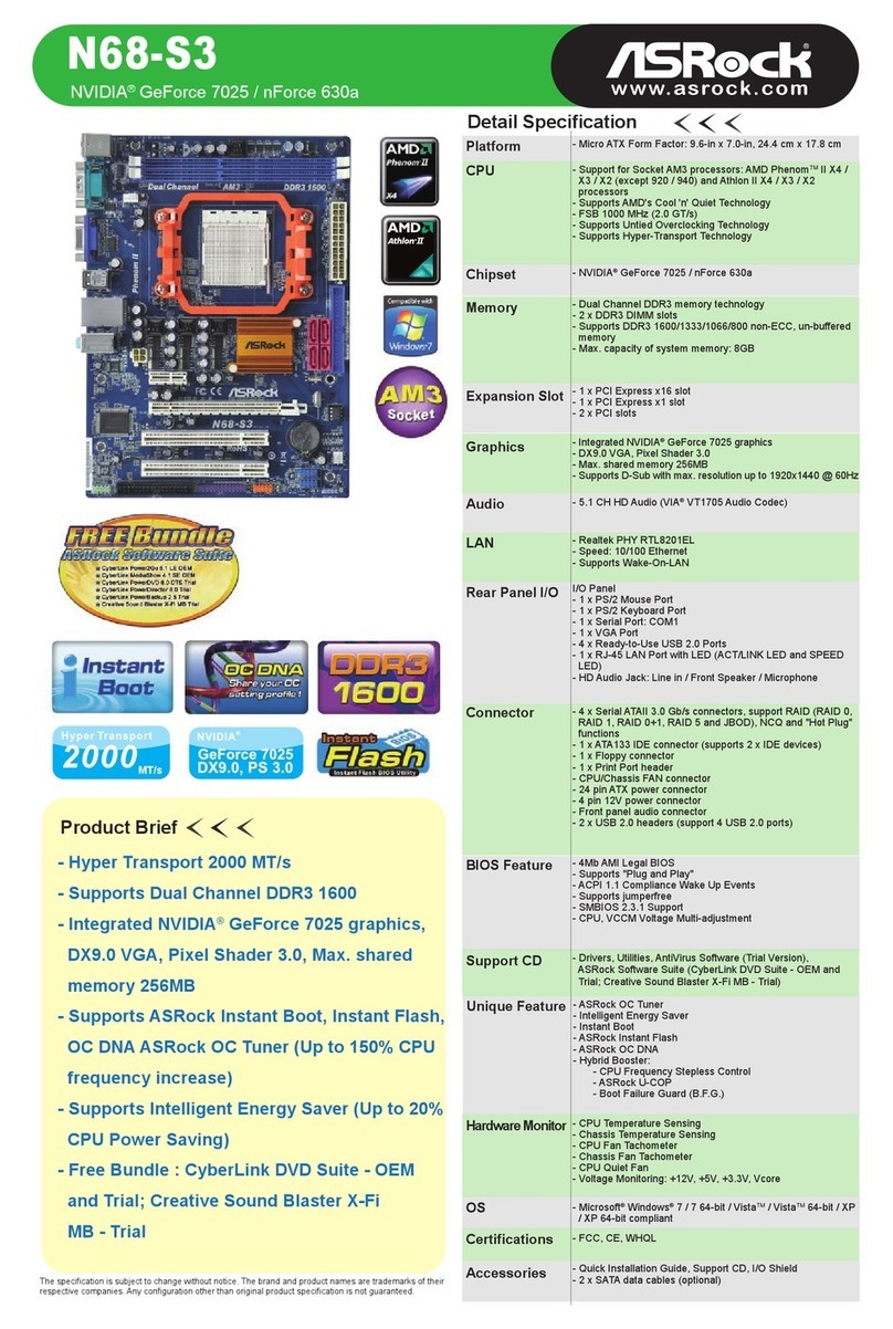 ASROCK N68-S3 User manual