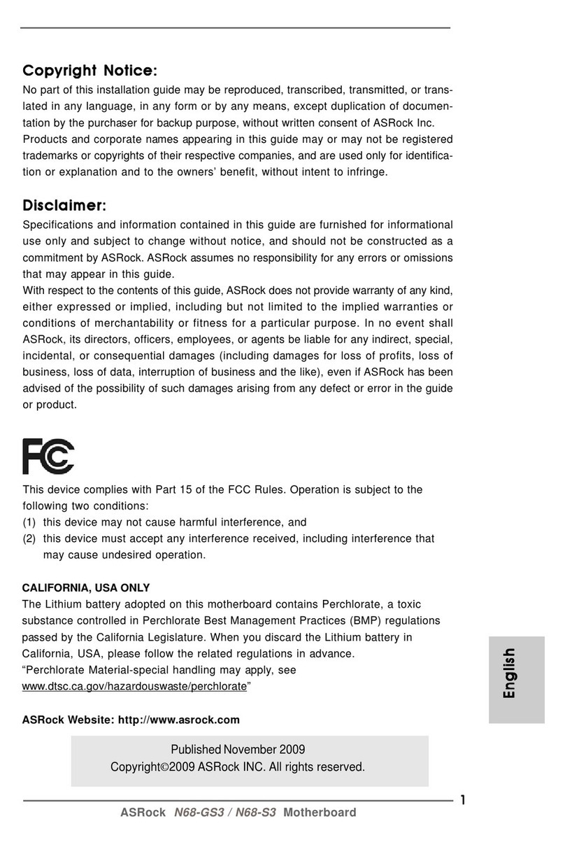 ASROCK N68-GS3 - User manual
